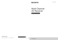 Sony STR-DA3700ES - Owners Manual 